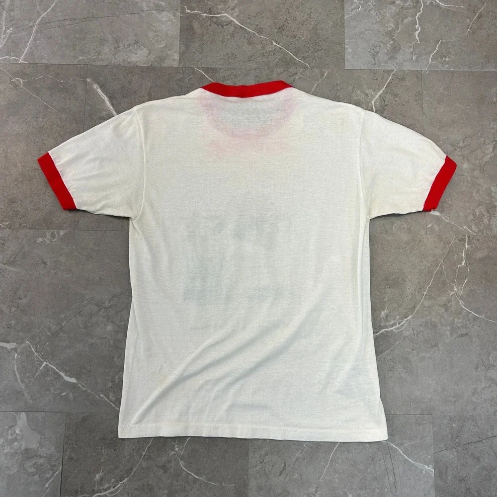 80s Vintage Pete Rose Graphic Ringer Tee Mens Medium Philadelphia Phillies Shirt